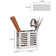 Load image into Gallery viewer, 304 Stainless Steel Wall-mounted Kitchen Rack Hanging Knife Holder Double Cage Chopsticks Canister, Double Cage Chopsticks Canister