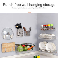 Load image into Gallery viewer, 304 Stainless Steel Wall-mounted Kitchen Rack Hanging Knife Holder Double Cage Chopsticks Canister, Double Cage Chopsticks Canister