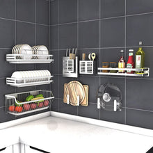 Load image into Gallery viewer, 304 Stainless Steel Wall-mounted Kitchen Rack Hanging Knife Holder Double Cage Chopsticks Canister, Double Cage Chopsticks Canister