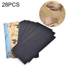 Load image into Gallery viewer, 28 PCS LANHU Grit 120-3000 Wet And Dry Polishing Grinding Sandpaper，Size: 22.9 x 9.1cm, 28 PCS