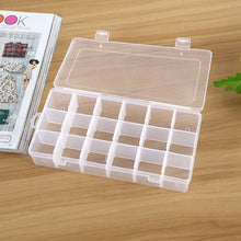 Load image into Gallery viewer, Plastic Organizer Container Storage Box 18 Slots Removable Grid Compartment for Jewelry Earring Fishing Hook Small Accessories, 18 Slots