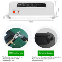 Load image into Gallery viewer, Household Commercial Food Vacuum Plastic Packaging Machine Sealer Closer Machine, Chinese Plug, Food Chinese Plug (Black), Food Chinese Plug (White)