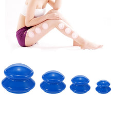 Load image into Gallery viewer, 4 Cups / Set Health Care Body Massage Cupping Therapy Anti Cellulite Silicone Vacuum Cups