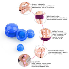 Load image into Gallery viewer, 4 Cups / Set Health Care Body Massage Cupping Therapy Anti Cellulite Silicone Vacuum Cups