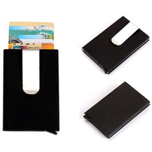 Load image into Gallery viewer, Frosted Antimagnetic Solid Color Credit Card Holder Money Clip Wallet, Size: 10*6.6cm, Black, Coffee, Blue, Red, Yellow