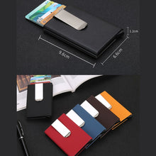 Load image into Gallery viewer, Frosted Antimagnetic Solid Color Credit Card Holder Money Clip Wallet, Size: 10*6.6cm, Black, Coffee, Blue, Red, Yellow