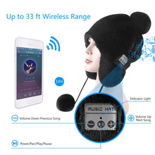 Load image into Gallery viewer, Bluetooth Warm Plush Hat, Supports Phone Answering &amp; Bluetooth Photo Taking &amp; Music Playing