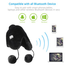 Load image into Gallery viewer, Bluetooth Warm Plush Hat, Supports Phone Answering &amp; Bluetooth Photo Taking &amp; Music Playing
