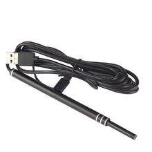 Load image into Gallery viewer, i96 3 in 1 USB Ear Scope Inspection HD 0.3MP Camera Visual Ear Spoon for OTG Android Phones &amp; PC &amp; MacBook, 1.85m Length Cable, 3 in 1 Black  0.3MP