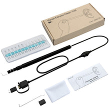 Load image into Gallery viewer, i95 3 in 1 USB Ear Scope Inspection HD 0.3MP Camera Visual Ear Spoon for OTG Android Phones &amp; PC &amp; MacBook, 1.75m Length Cable, 3 in 1 White  0.3MP