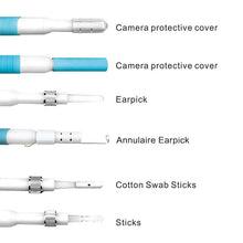 Load image into Gallery viewer, i95 3 in 1 USB Ear Scope Inspection HD 0.3MP Camera Visual Ear Spoon for OTG Android Phones &amp; PC &amp; MacBook, 1.75m Length Cable, 3 in 1 White  0.3MP