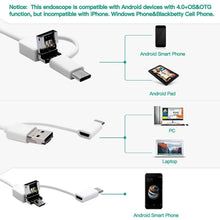 Load image into Gallery viewer, i95 3 in 1 USB Ear Scope Inspection HD 0.3MP Camera Visual Ear Spoon for OTG Android Phones &amp; PC &amp; MacBook, 1.75m Length Cable, 3 in 1 White  0.3MP