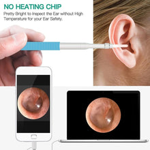 Load image into Gallery viewer, i95 3 in 1 USB Ear Scope Inspection HD 0.3MP Camera Visual Ear Spoon for OTG Android Phones &amp; PC &amp; MacBook, 1.75m Length Cable, 3 in 1 White  0.3MP