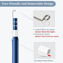 Load image into Gallery viewer, i95 3 in 1 USB Ear Scope Inspection HD 0.3MP Camera Visual Ear Spoon for OTG Android Phones &amp; PC &amp; MacBook, 1.75m Length Cable, 3 in 1 White  0.3MP