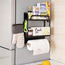 Load image into Gallery viewer, Kitchen Double Layers Magnetic Refrigerator Rack Storage Holder, Double Layers