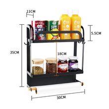 Load image into Gallery viewer, Kitchen Double Layers Magnetic Refrigerator Rack Storage Holder, Double Layers
