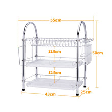 Load image into Gallery viewer, Multi-function Kitchen Stainless Steel Three Layers Arch Shape Rack Hanging Bowl Dish Holder, Three Layers Arch Shape