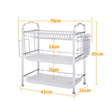 Load image into Gallery viewer, Multi-function Kitchen Stainless Steel Three Layers Flower Shape Steel Sheet Rack Hanging Bowl Dish Holder, Three Layers Flower Shape