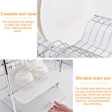 Load image into Gallery viewer, Multi-function Kitchen Stainless Steel Three Layers Flower Shape Steel Sheet Rack Hanging Bowl Dish Holder, Three Layers Flower Shape