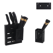 Load image into Gallery viewer, Stainless Steel Wall-mounted Kitchen Rack Hanging Kinfe Chopsticks Canister Holder, Kinfe Chopsticks Canister Holder