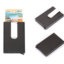 Load image into Gallery viewer, Carbon Fiber Antimagnetic Solid Color Credit Card Holder Money Clip Wallet, Size: 10*6.6cm