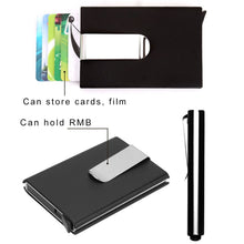 Load image into Gallery viewer, Carbon Fiber Antimagnetic Solid Color Credit Card Holder Money Clip Wallet, Size: 10*6.6cm