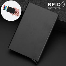 Load image into Gallery viewer, Antimagnetic Stainless Steel PU Business Card Holder Credit Card Case, Size: 10*6.2*0.8cm