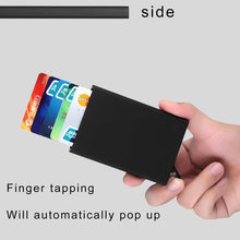 Load image into Gallery viewer, Antimagnetic Stainless Steel PU Business Card Holder Credit Card Case, Size: 10*6.2*0.8cm