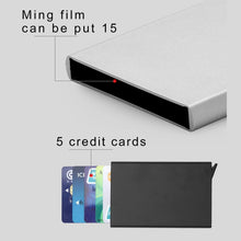 Load image into Gallery viewer, Antimagnetic Stainless Steel PU Business Card Holder Credit Card Case, Size: 10*6.2*0.8cm