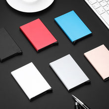 Load image into Gallery viewer, Antimagnetic Stainless Steel PU Business Card Holder Credit Card Case, Size: 10*6.2*0.8cm