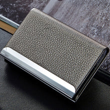 Load image into Gallery viewer, Lichi texture Business Card Holder Credit Card ID Case Holder