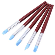 Load image into Gallery viewer, 5 Pieces Flexible Rubber Tip Ceramic Clay Indentation Tool Clay Sculpting Shaper, XPC-3203