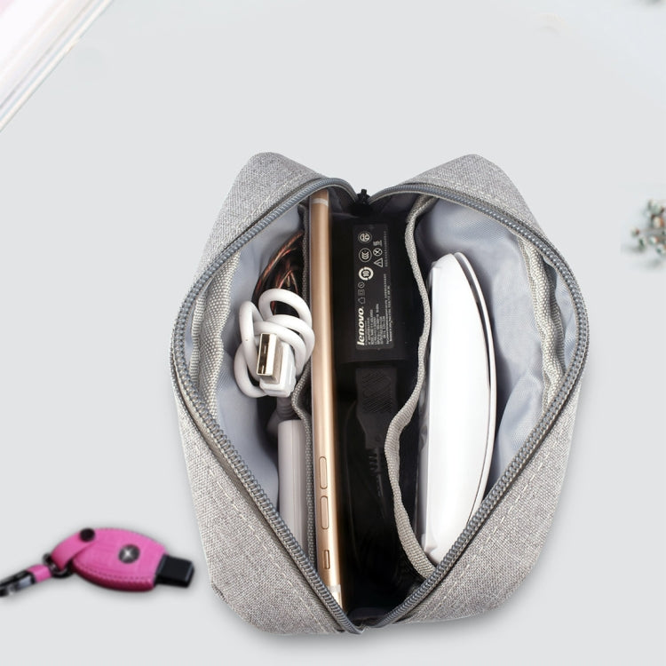 Simple Multi-functional Digital Device Travel Storage Bag for Phones, Power Bank, U-disk, Earphones, Data Cable and etc, Small Size: 16*11*5cm, Size: 16*11*5cm Black, Size: 16*11*5cm Pink, Size: 16*11*5cm Grey, Size: 16*11*5cm Blue, DY01 16x11x5cm