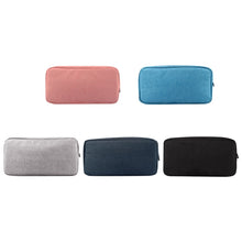 Load image into Gallery viewer, Simple Multi-functional Digital Device Travel Storage Bag for Phones, Power Bank, U-disk, Earphones, Data Cable and etc, Small Size: 16*11*5cm, Size: 16*11*5cm Black, Size: 16*11*5cm Pink, Size: 16*11*5cm Grey, Size: 16*11*5cm Blue, DY01 16x11x5cm