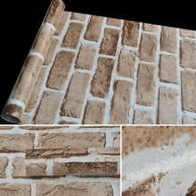 Load image into Gallery viewer, Retro Brick Creative 3D Stone Brick Decoration Wallpaper Stickers Bedroom Living Room Wall Waterproof Wallpaper Roll, Size: 45 x 1000cm, Retro brick