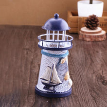 Load image into Gallery viewer, Creative Mediterranean Style Iron Handmade Flash Lighthouse, Random Style Delivery, Size: 14.5*6.5cm