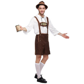 Halloween Costume Men Beer Costume Oktoberfest Suits England Style  Stage Performance Cosplay Clothing, Size:M, Bust: 96cm, Waistline: 90cm, Clothes Length: 67cm, Long Pants: 49cm, Size: M Adult
