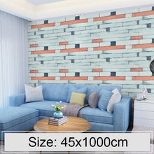 Load image into Gallery viewer, Wood Stone Creative 3D Stone Brick Decoration Wallpaper Stickers Bedroom Living Room Wall Waterproof Wallpaper Roll, Size: 45 x 1000cm, Wood stone