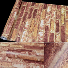 Load image into Gallery viewer, European Brick Creative 3D Stone Brick Decoration Wallpaper Stickers Bedroom Living Room Wall Waterproof Wallpaper Roll, Size: 45 x 1000cm, European brick