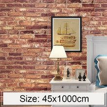 Load image into Gallery viewer, European Brick Creative 3D Stone Brick Decoration Wallpaper Stickers Bedroom Living Room Wall Waterproof Wallpaper Roll, Size: 45 x 1000cm, European brick