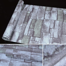 Load image into Gallery viewer, Qingshi Creative 3D Stone Brick Decoration Wallpaper Stickers Bedroom Living Room Wall Waterproof Wallpaper Roll, Size: 45 x 1000cm, Qingshi