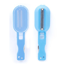 Load image into Gallery viewer, 2 PCS Kitchen Essential Fish Scraper Fish Scale Planing Knife with Cover, 20x5.2cm Blue, 20x5.2cm Pink, 20x5.2cm Green
