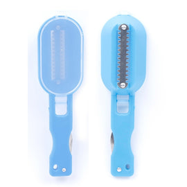 2 PCS Kitchen Essential Fish Scraper Fish Scale Planing Knife with Cover, 20x5.2cm Blue, 20x5.2cm Pink, 20x5.2cm Green