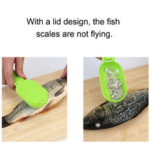 Load image into Gallery viewer, 2 PCS Kitchen Essential Fish Scraper Fish Scale Planing Knife with Cover, 20x5.2cm Blue, 20x5.2cm Pink, 20x5.2cm Green