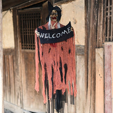 Load image into Gallery viewer, Halloween Hang Ghost Resin Electric Skull Bar Door Welcome Ghost Voice Skeleton Props Decorations, Electric Skull(Dark Blue), Electric Skull(Orange)