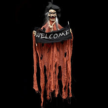 Load image into Gallery viewer, Halloween Hang Ghost Resin Electric Skull Bar Door Welcome Ghost Voice Skeleton Props Decorations, Electric Skull(Dark Blue), Electric Skull(Orange)