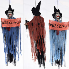 Load image into Gallery viewer, Halloween Hang Ghost Resin Electric Skull Bar Door Welcome Ghost Voice Skeleton Props Decorations, Electric Skull(Dark Blue), Electric Skull(Orange)