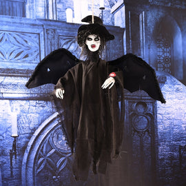 Flying Hanging Ghost Scary Sound and Moving for Halloween Decorations, Hanging Ghost(Black), Hanging Ghost(Grey), Hanging Ghost(White)