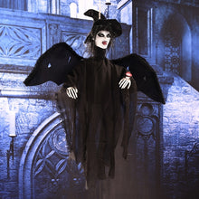 Load image into Gallery viewer, Flying Hanging Ghost Scary Sound and Moving for Halloween Decorations, Hanging Ghost(Black), Hanging Ghost(Grey), Hanging Ghost(White)