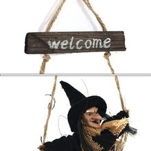 Load image into Gallery viewer, Halloween Retro Witch Ornaments Broom Ghost Hang Up Props Halloween House Decoration Festive Party Supplies Halloween Pendant